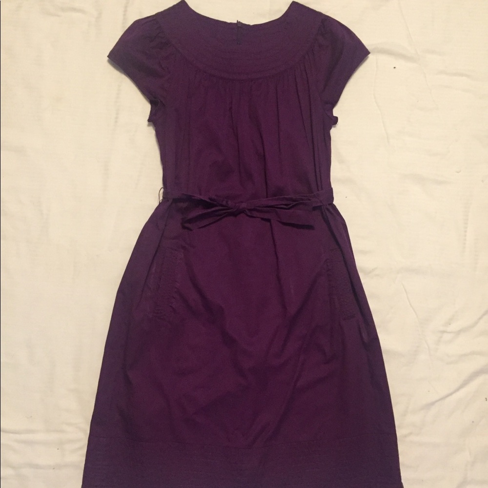 Merona Purple Tie Waist Shortsleeve Dress Size S